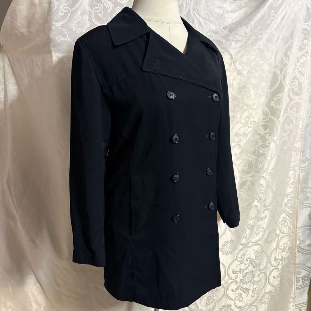 Vintage Gallery Black Double-Breasted Pea Coat